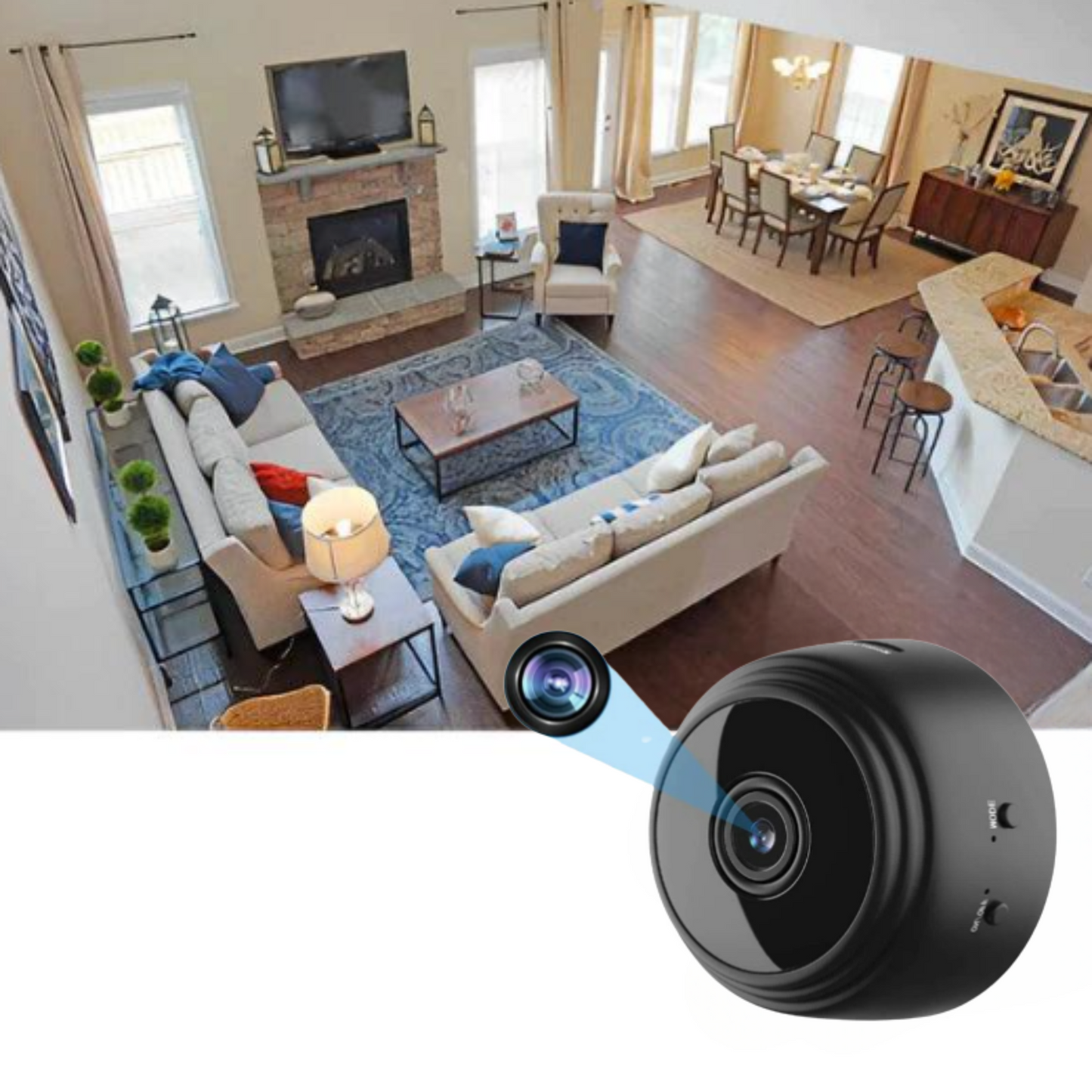 Mini Cámara de Seguridad Full HD 4K UltraVision™ | Con Micrófono Incluido.