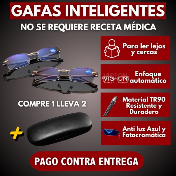 GAFAS SMART DE ÚTILMA GENERACIÓN - COMPRE 1 Y LLEVA 2 GAFAS + 1 STUCHE y PAÑO de LIMPIEZA GRATIS