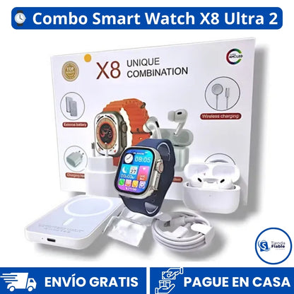 Smart Watch Ultra 2 + AirPods Pro de segunda generación + Batería magnética de 10,000 mAh
