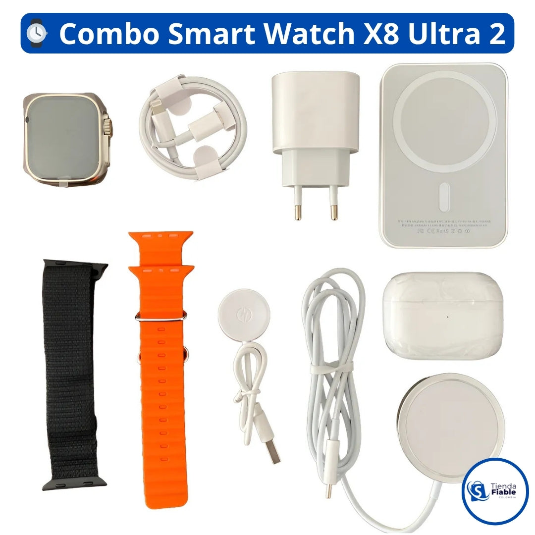 Smart Watch Ultra 2 + AirPods Pro de segunda generación + Batería magnética de 10,000 mAh