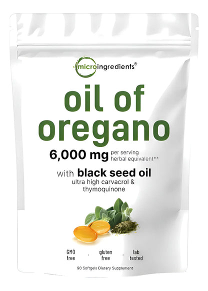 🌿 Oil Of Oregano + Aceite de Semilla Negra 6000 mg