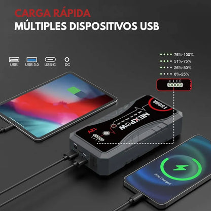 EnergyMax™ Arrancador de Batería Con 11.000 mAh